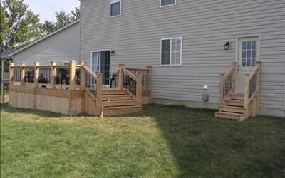 Photo #55 – cedar deck with black rod spindles