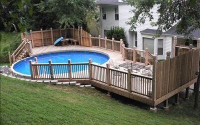 Photo #234 – Above ground pool deck.