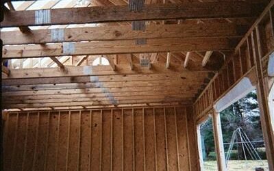 Photo #8 – Trusses with 2×8 bottom chord for attic floor for extra storage